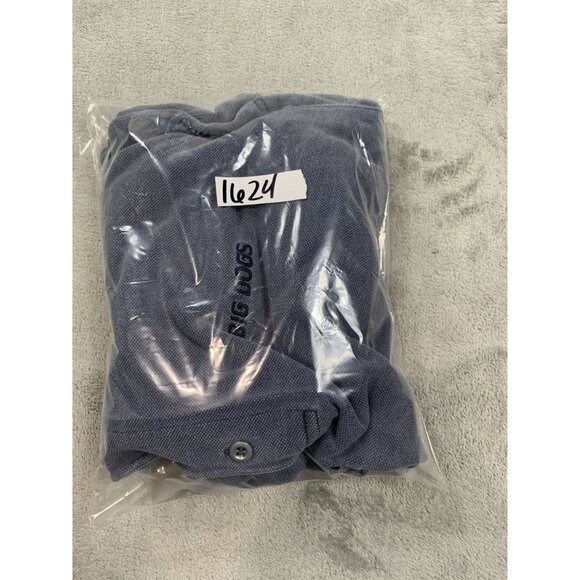 Big Dogs Men's Medium Blue Polo Shirt Short Sleeve Casual Wear Y2K - Picture 9 of 9